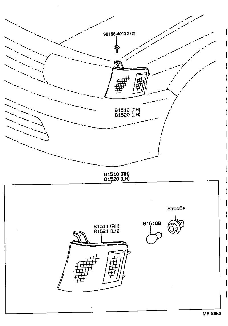 81510-16210 LAMP ASSY, FRONT TURN SIGNAL, RH product image