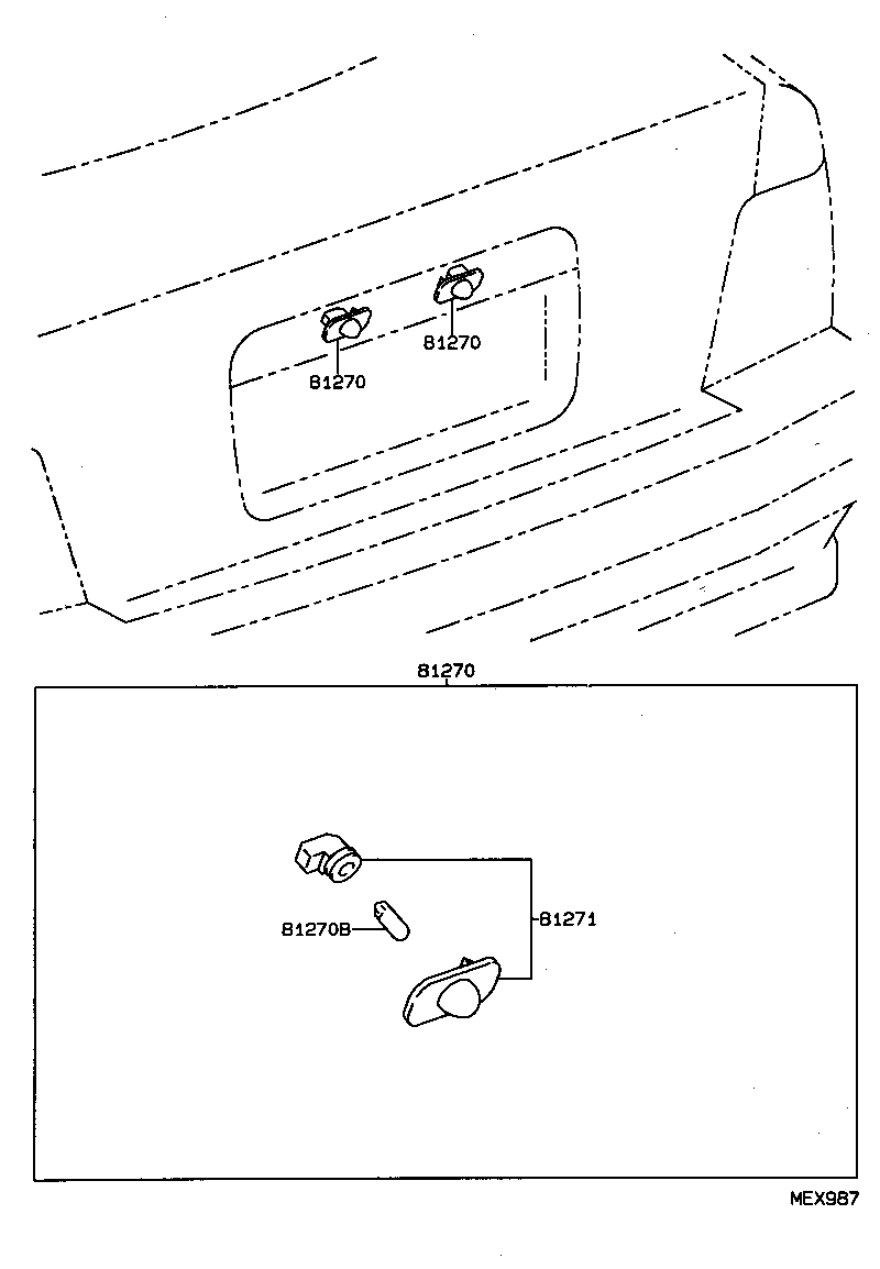 81271-16250 LENS, LICENSE PLATE LAMP product image
