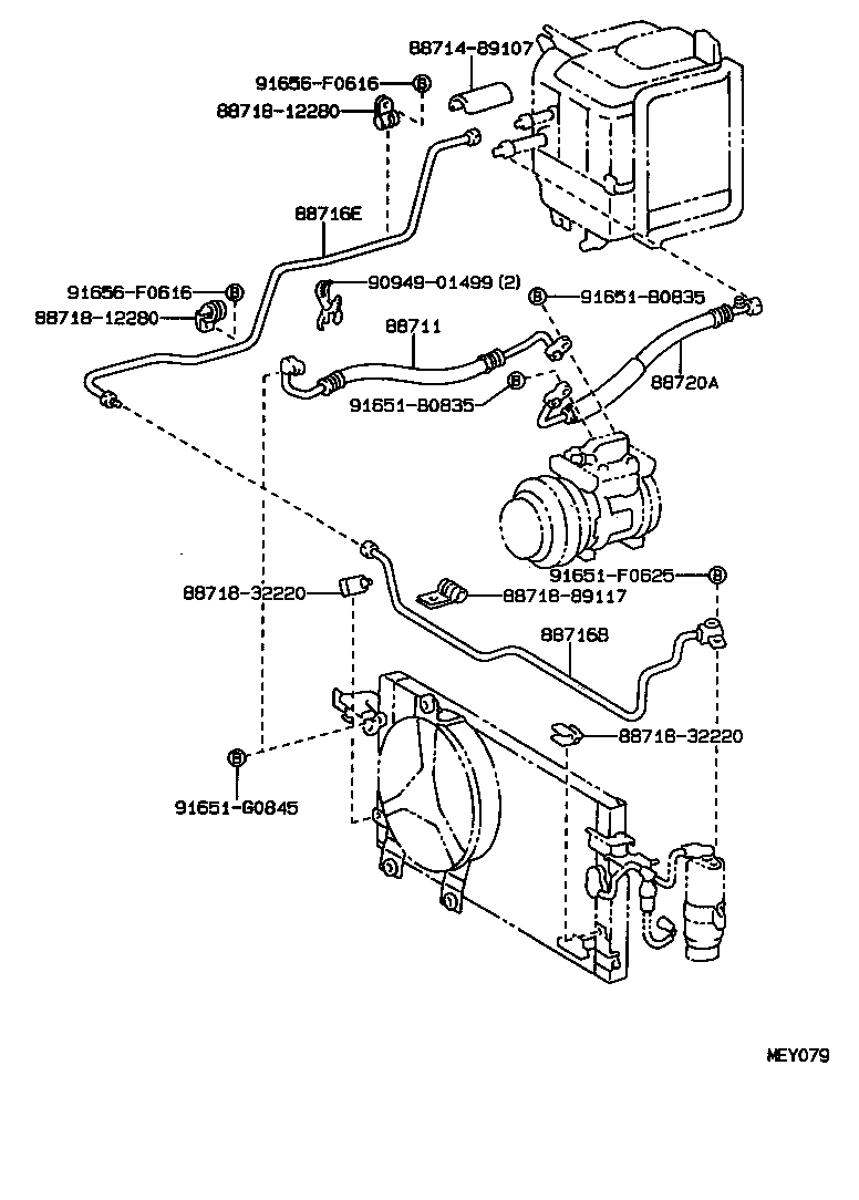 88720-35260 HOSE, COOLER REFRIGERANT SUCTION, NO.1 product image