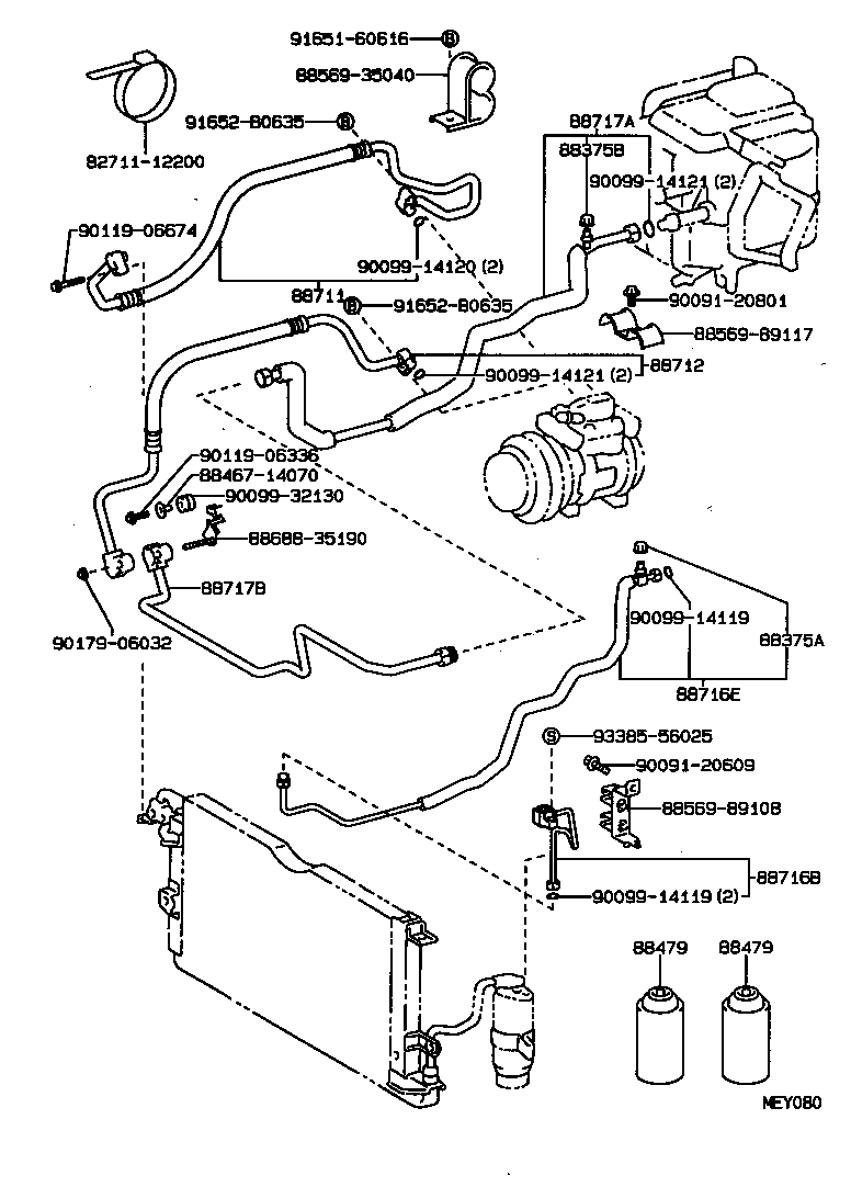 88720-35260 HOSE, COOLER REFRIGERANT SUCTION, NO.1 product image