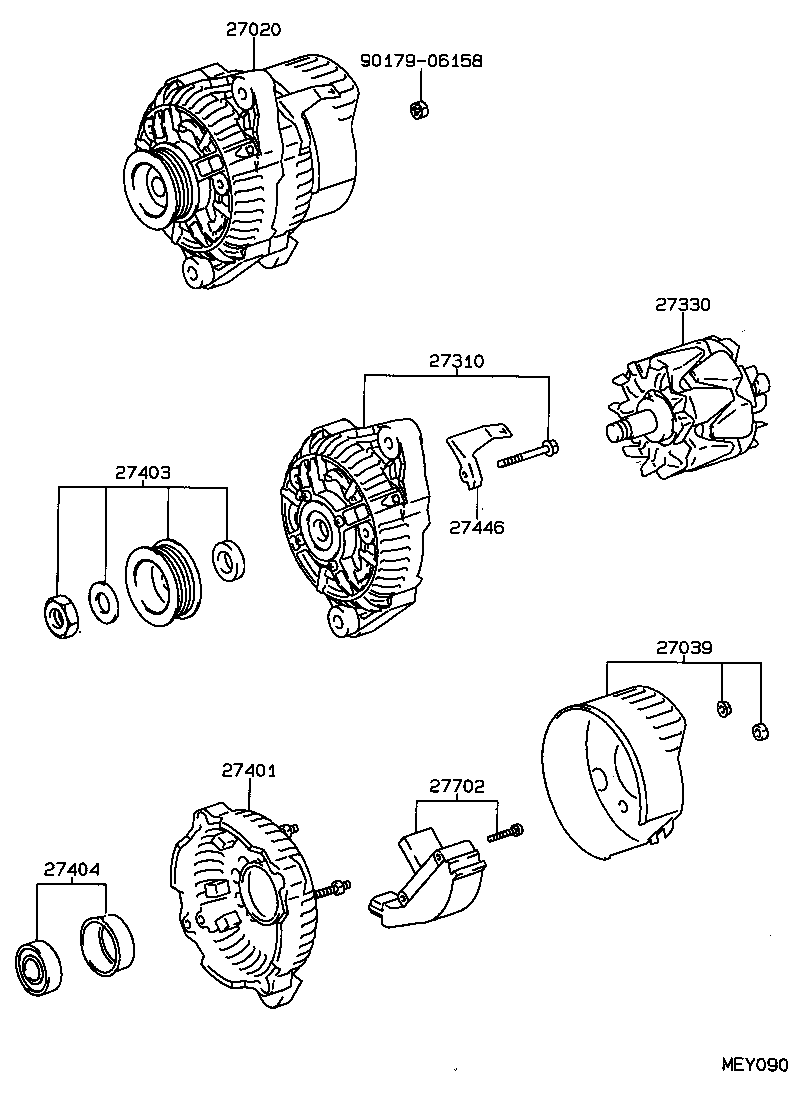 27039-02020 COVER, ALTERNATOR REAR END product image
