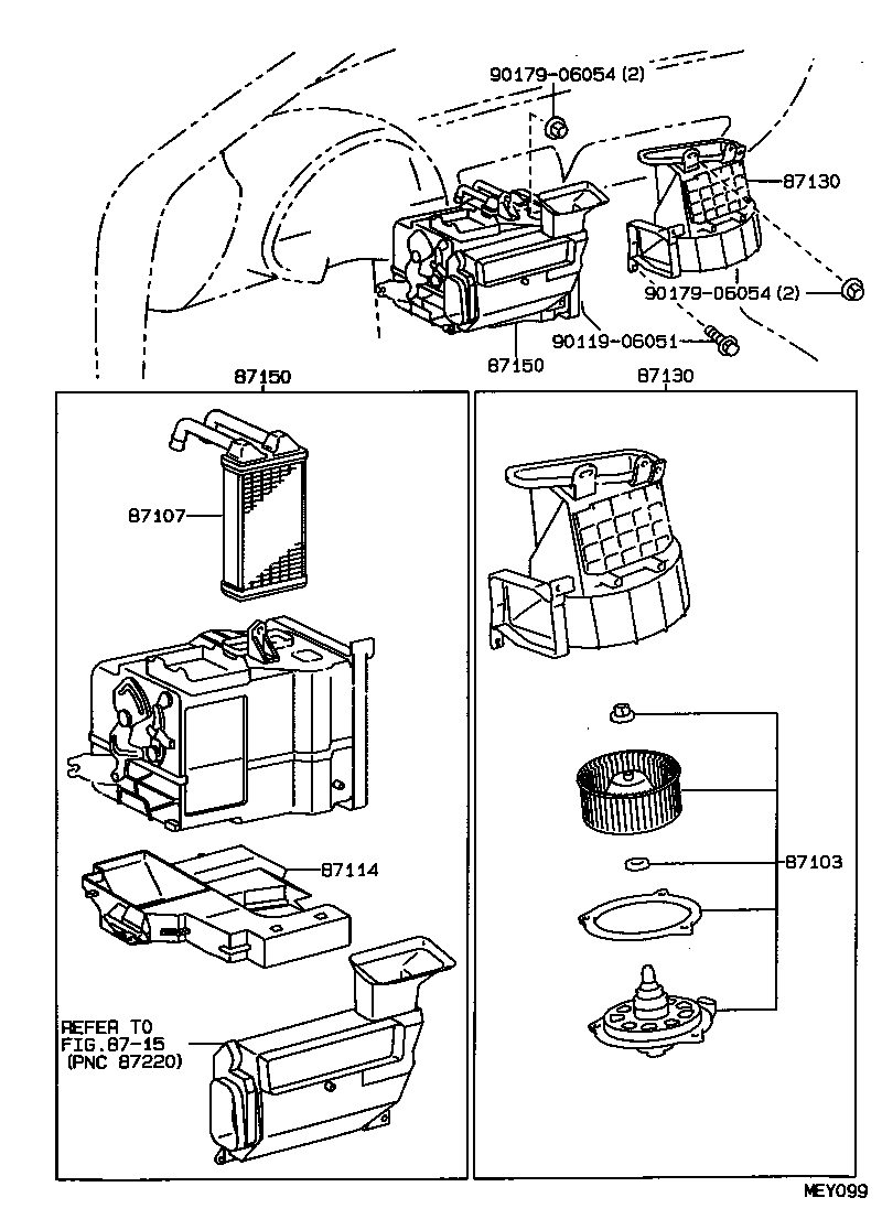 87150-16640 RADIATOR ASSY, HEATER product image