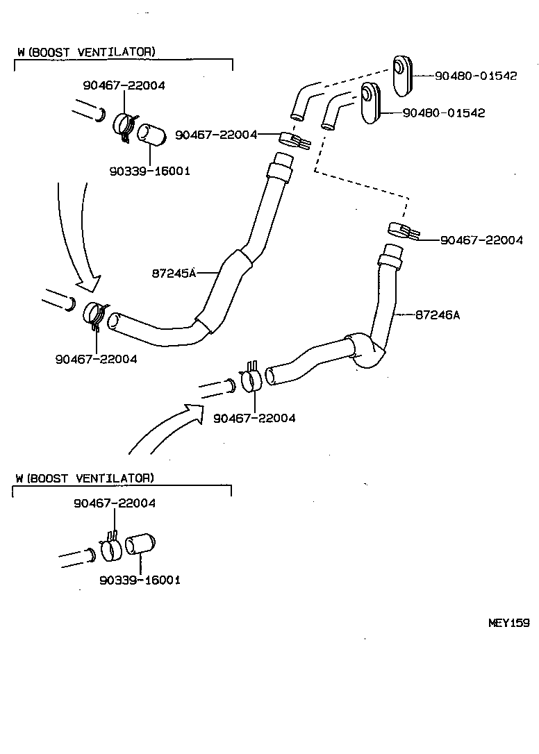 87245-16380 HOSE, HEATER WATER, INLET A product image