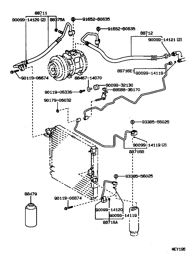 88720-35260 HOSE, COOLER REFRIGERANT SUCTION, NO.1 product image
