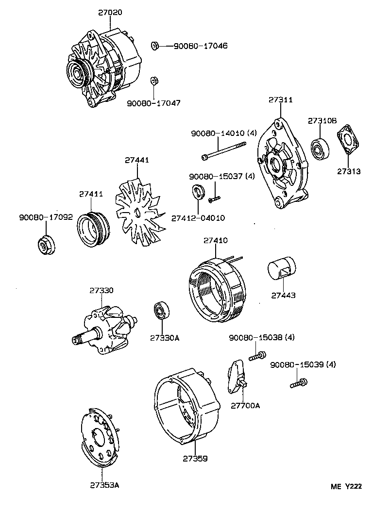 27060-04010 ALTERNATOR ASSY product image