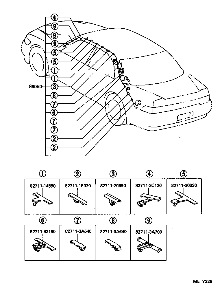 86050-22101 ANTENNA ASSY, TELEVISION product image