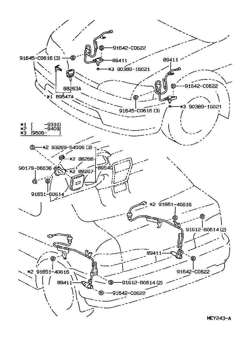 Toyota 89545-16010 SENSOR, SPEED
