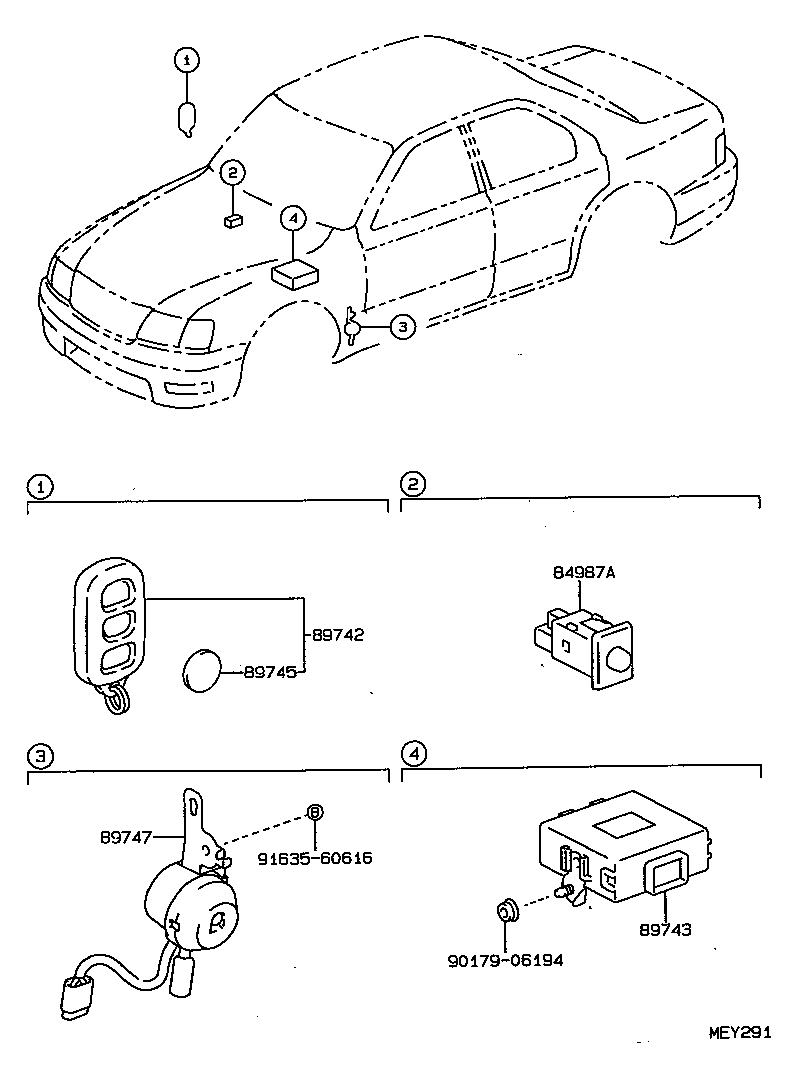 89741-50341 RECEIVER, DOOR CONTROL product image