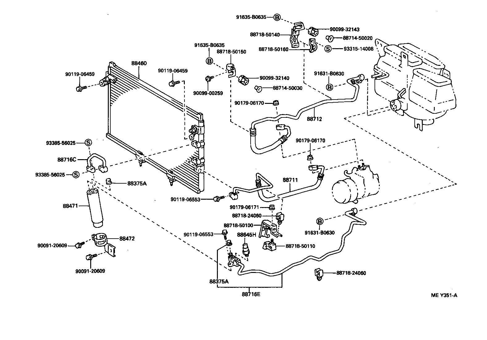 88710-50470 TUBE & ACCESSORY ASSY, AIR CONDITIONER product image