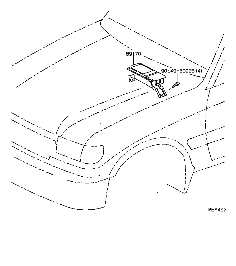 89170-60010 SENSOR ASSY, AIR BAG product image
