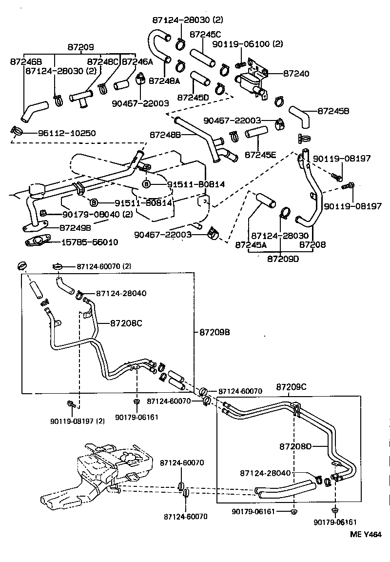 87240-60130 VALVE ASSY, HEATER WATER product image