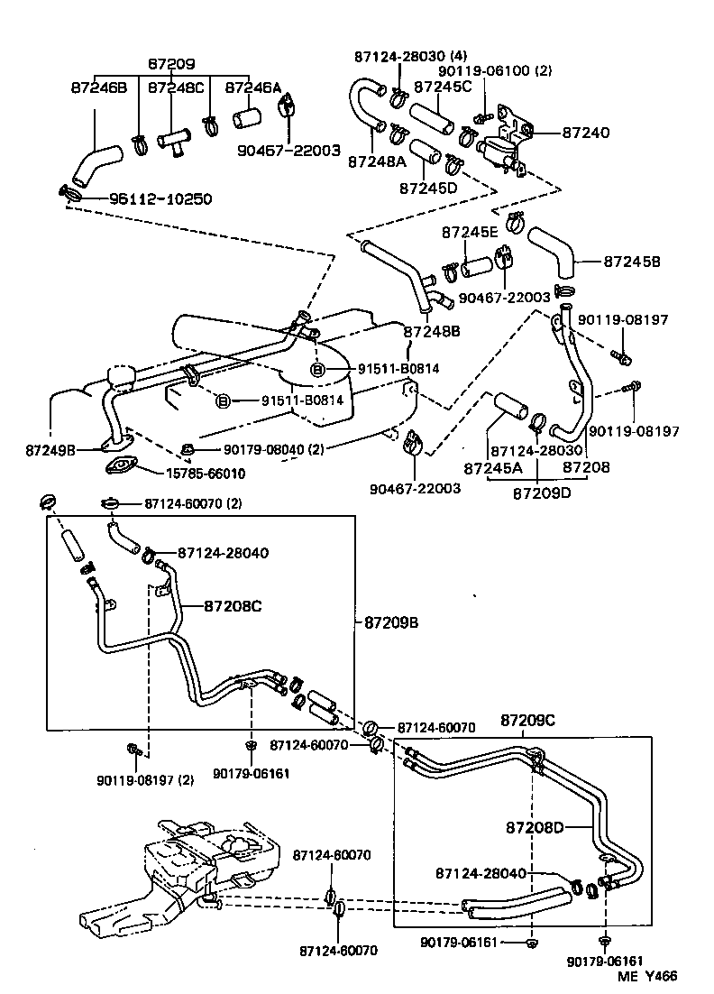 87240-60070 VALVE ASSY, HEATER WATER product image