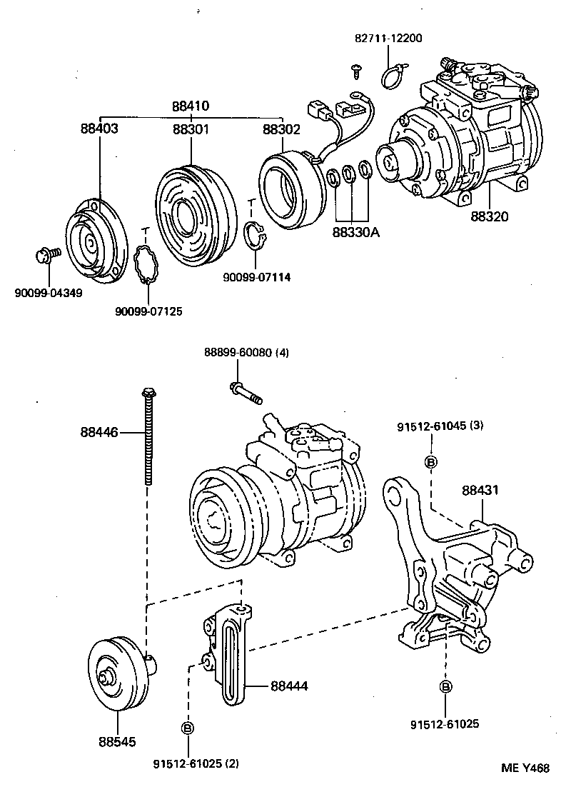88444-60110 BRACKET, IDLE PULLEY product image