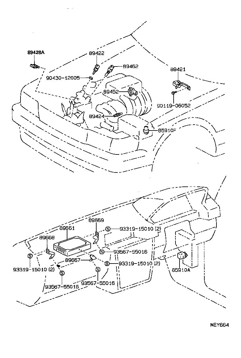 89420-22260 SENSOR ASSY, VACUUM (FOR E.F.I.) product image