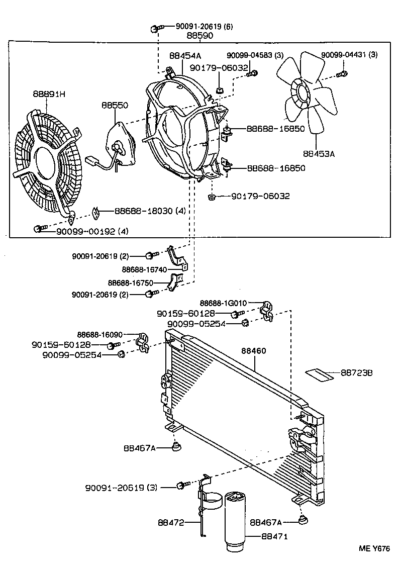 88460-16280 CONDENSER ASSY, COOLER product image