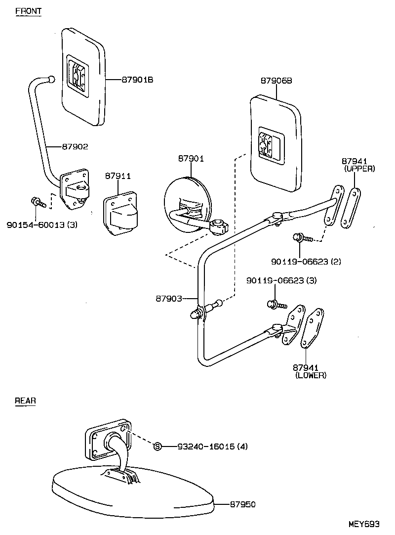 87810-90F00 MIRROR ASSY, INNER REAR VIEW product image