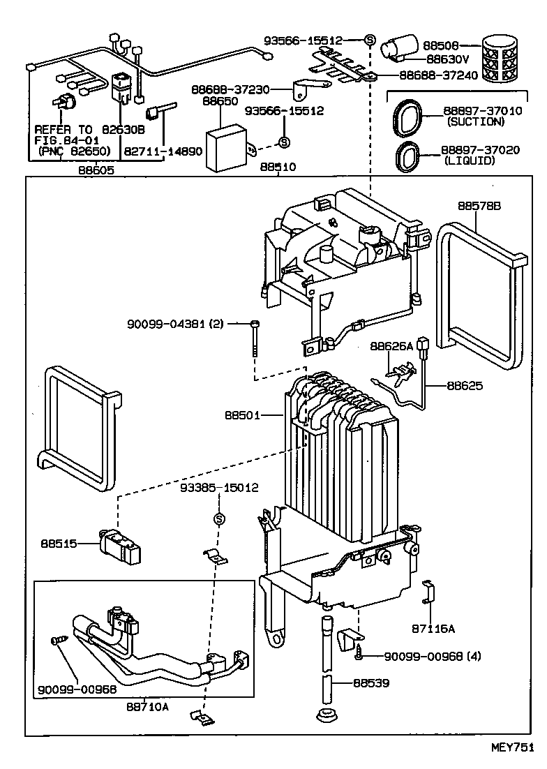 88508-37020 FILTER SUB-ASSY, CLEAN AIR product image