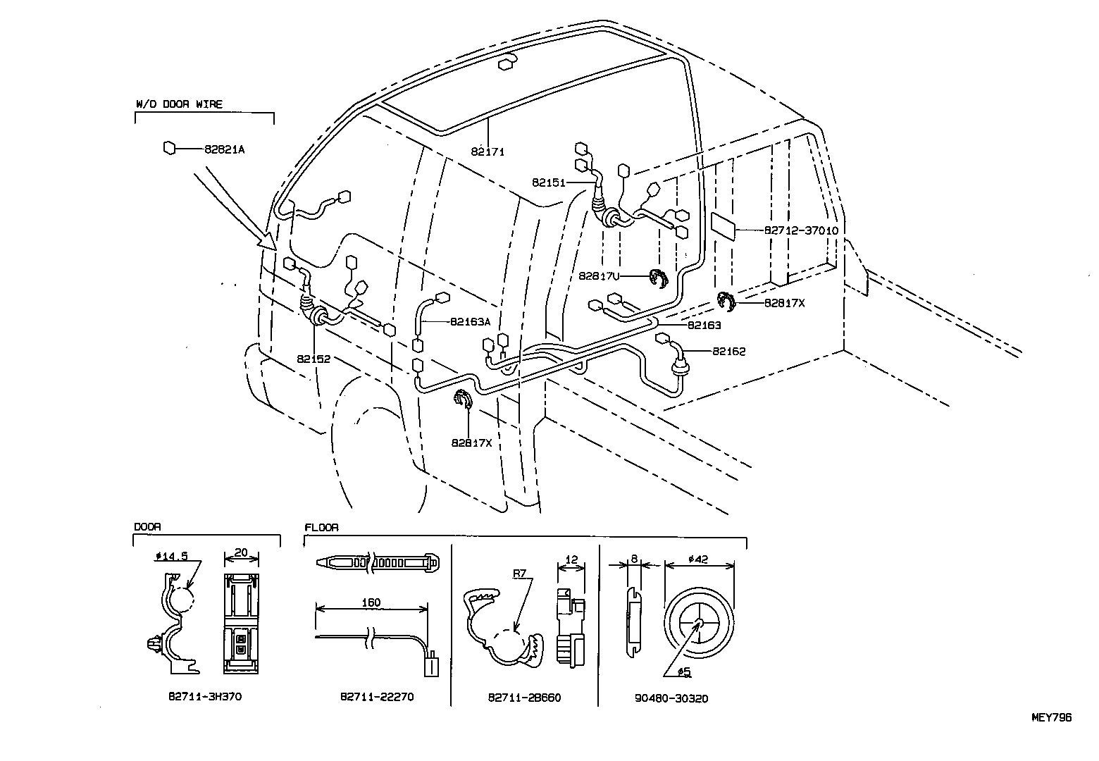 82164-26082 WIRE, FRAME product image