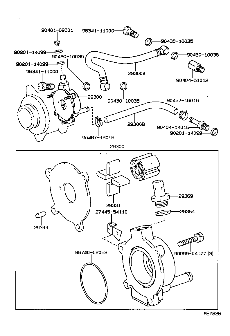 29300-54061 PUMP ASSY, VACUUM product image