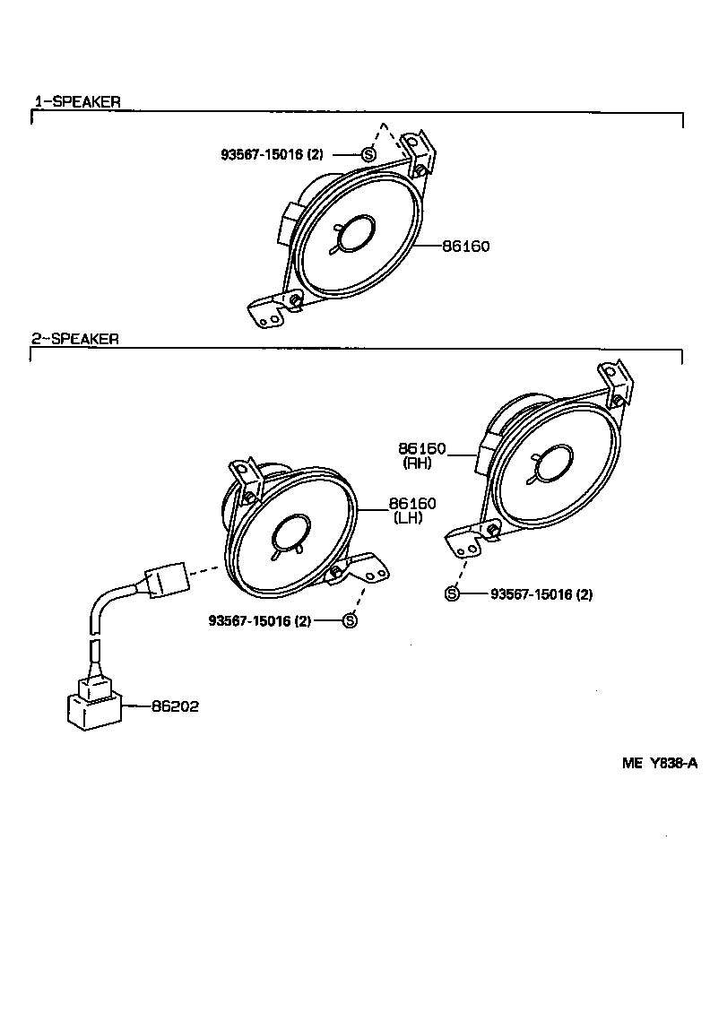 86160-37010 SPEAKER ASSY, FRONT NO.1 product image