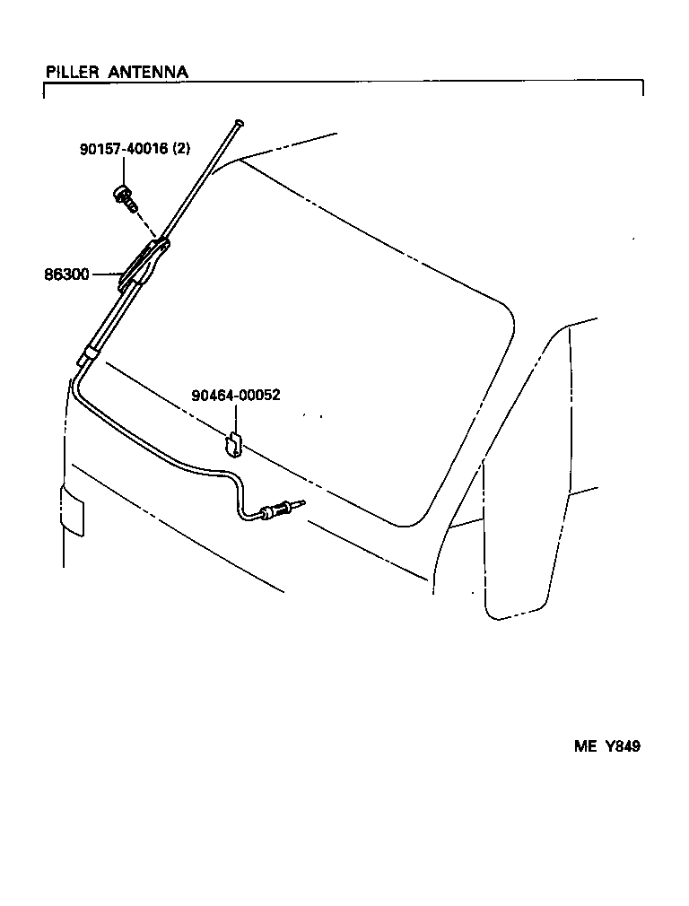 86300-37040 ANTENNA ASSY, W/HOLDER product image