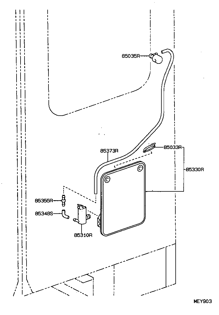85331-90F00 JAR ASSY, REAR WASHER product image