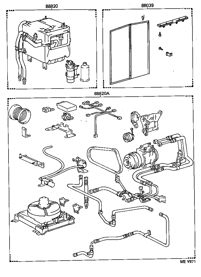 88830-25100 AIR CONDITIONER & ACCESSORY SUB-ASSY, NO.2 product image