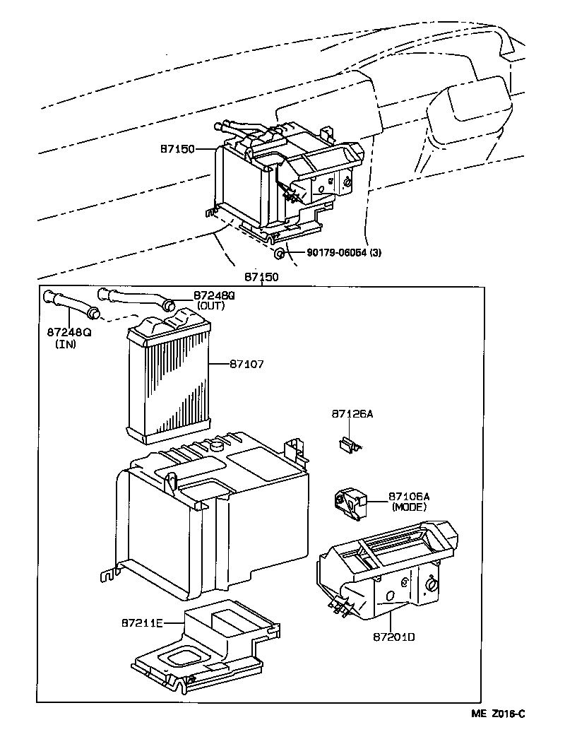 87150-12751 RADIATOR ASSY, HEATER product image