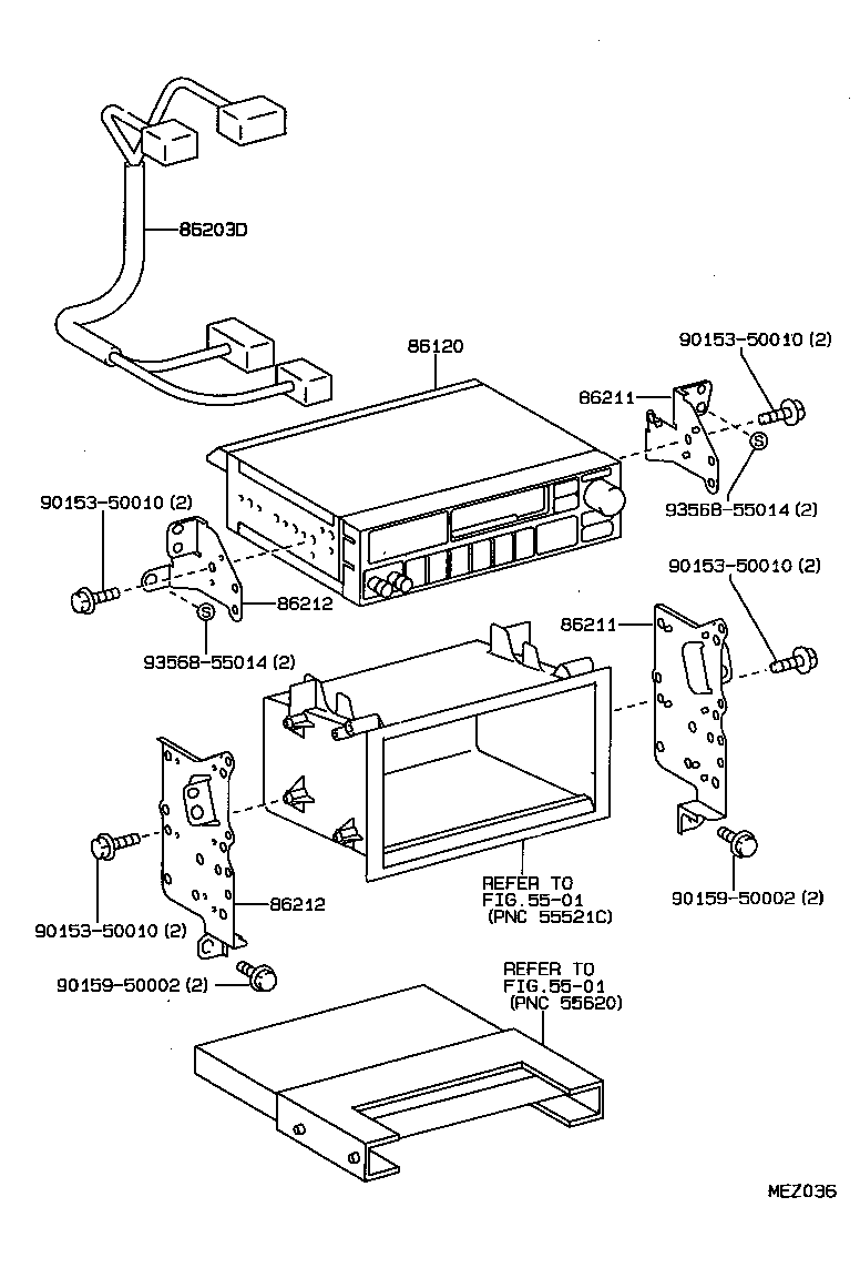 86285-12060 BRACKET, AMPLIFIER, NO.1 product image