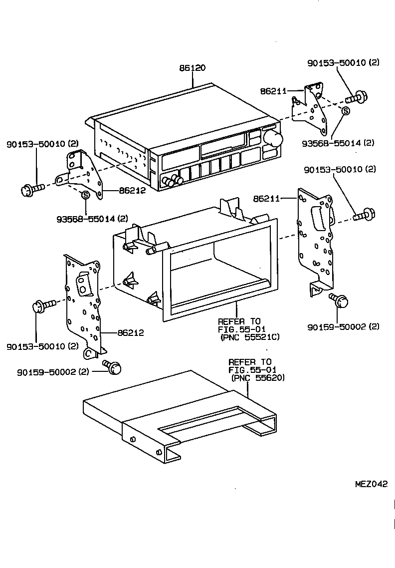 86212-12340 BRACKET, RADIO, NO.2 product image
