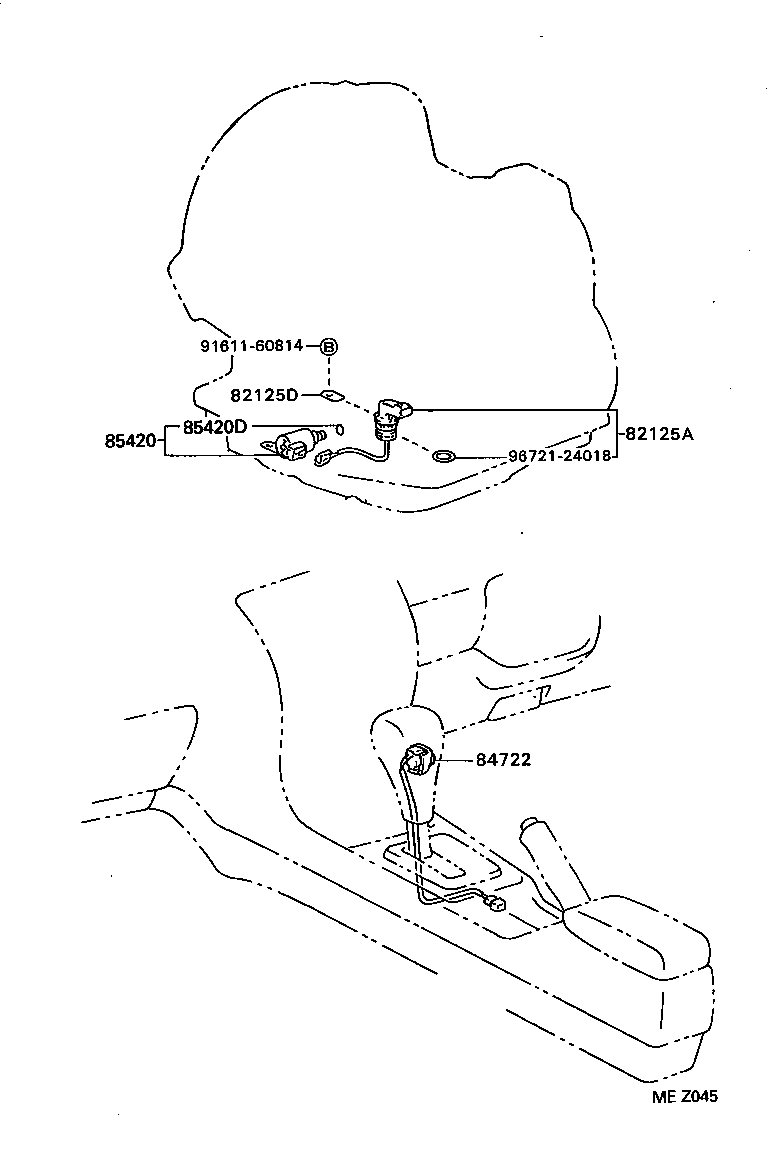 84722-12060-B2 SWITCH, TRANSMISSION CONTROL product image