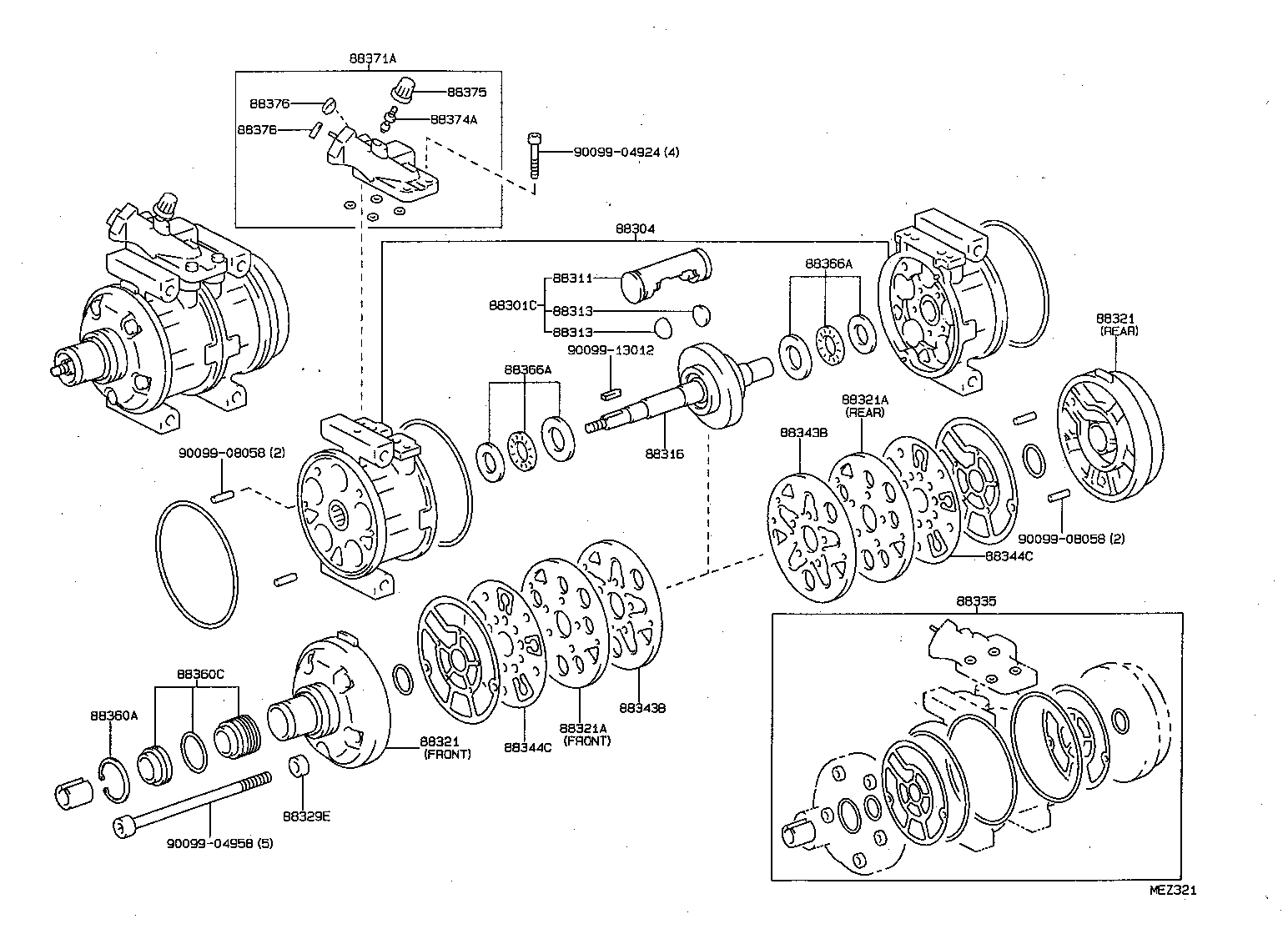 88440-28050 PULLEY, COOLER COMPRESSOR IDLE product image