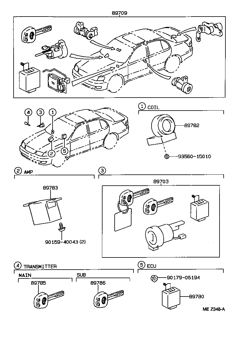89709-30010 COMPUTER SET, TRANSPONDER KEY product image