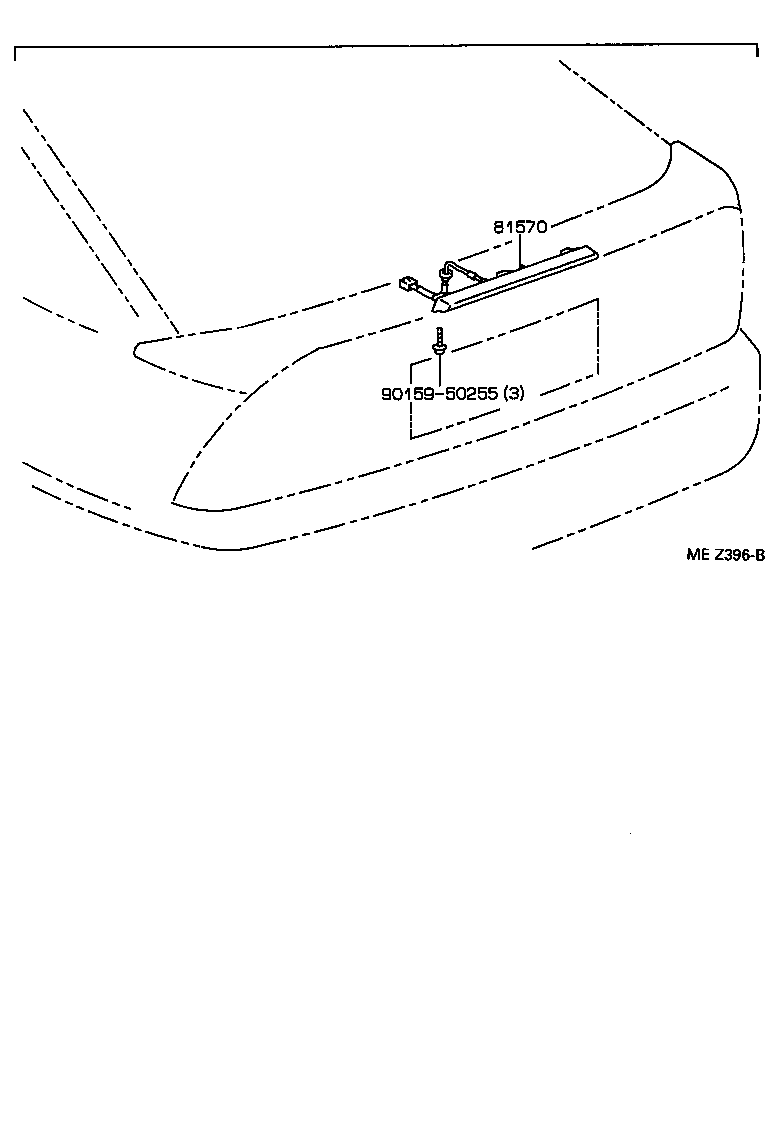 81570-12232 LAMP ASSY, CENTER STOP product image