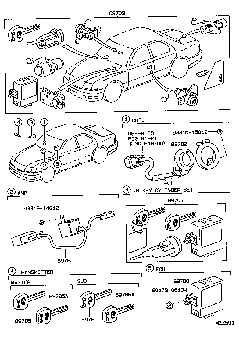 89709-50020 COMPUTER SET, TRANSPONDER KEY product image