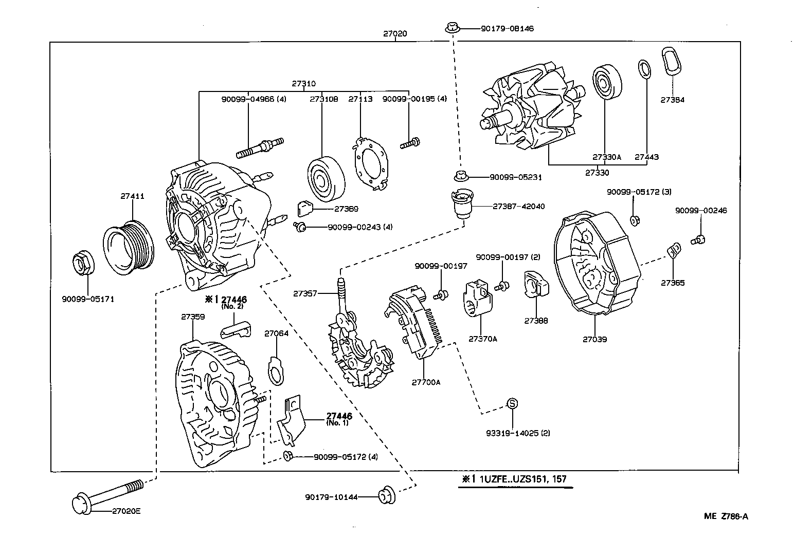 27310-50240 FRAME ASSY, DRIVE END, ALTERNATOR product image