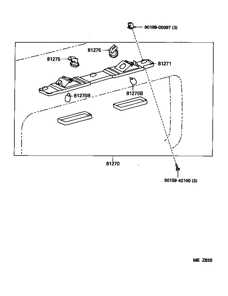 81270-30280 LAMP ASSY, LICENSE PLATE product image