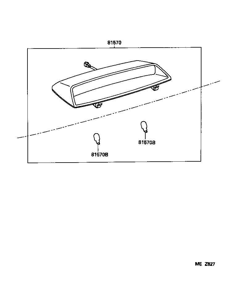 81570-30090-B0 LAMP ASSY, CENTER STOP product image