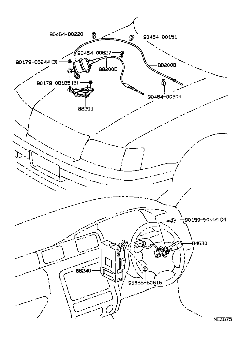 88291-22150 BRACKET, CRUISE CONTROL(AUTO DRIVE), NO.1 product image