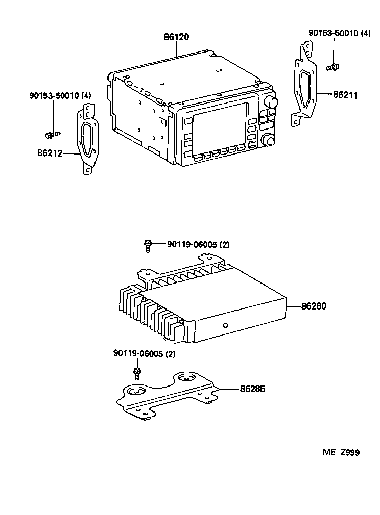 86212-22141 BRACKET, RADIO, NO.2 product image