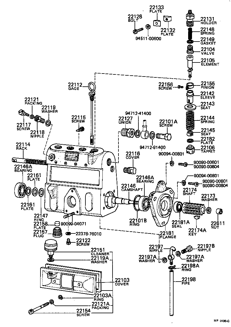 22103-48030 COVER SUB-ASSY, INJECTION PUMP product image
