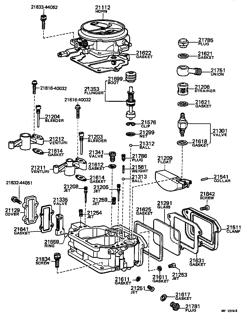 21013-44053 FLANGE, CARBURETOR product image