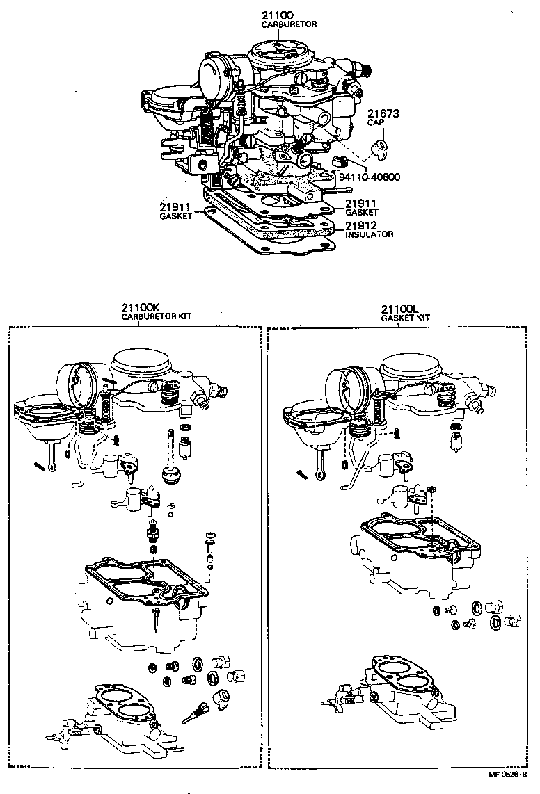21100-25014 CARBURETOR ASSY product image