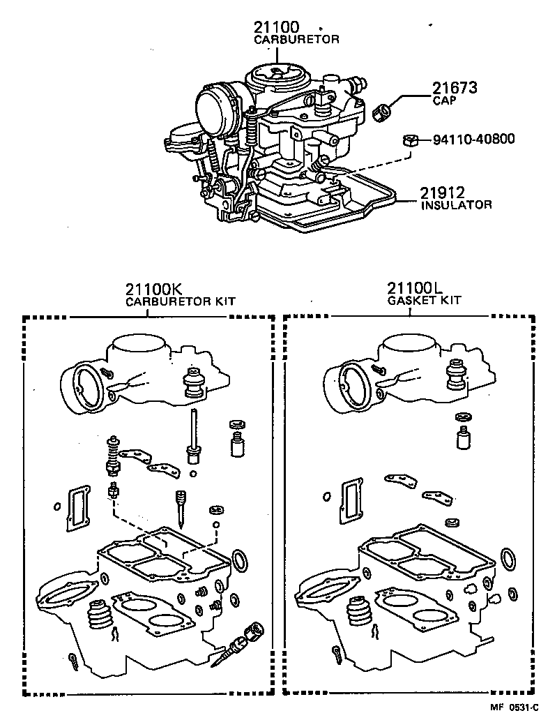 21100-34243 CARBURETOR ASSY product image