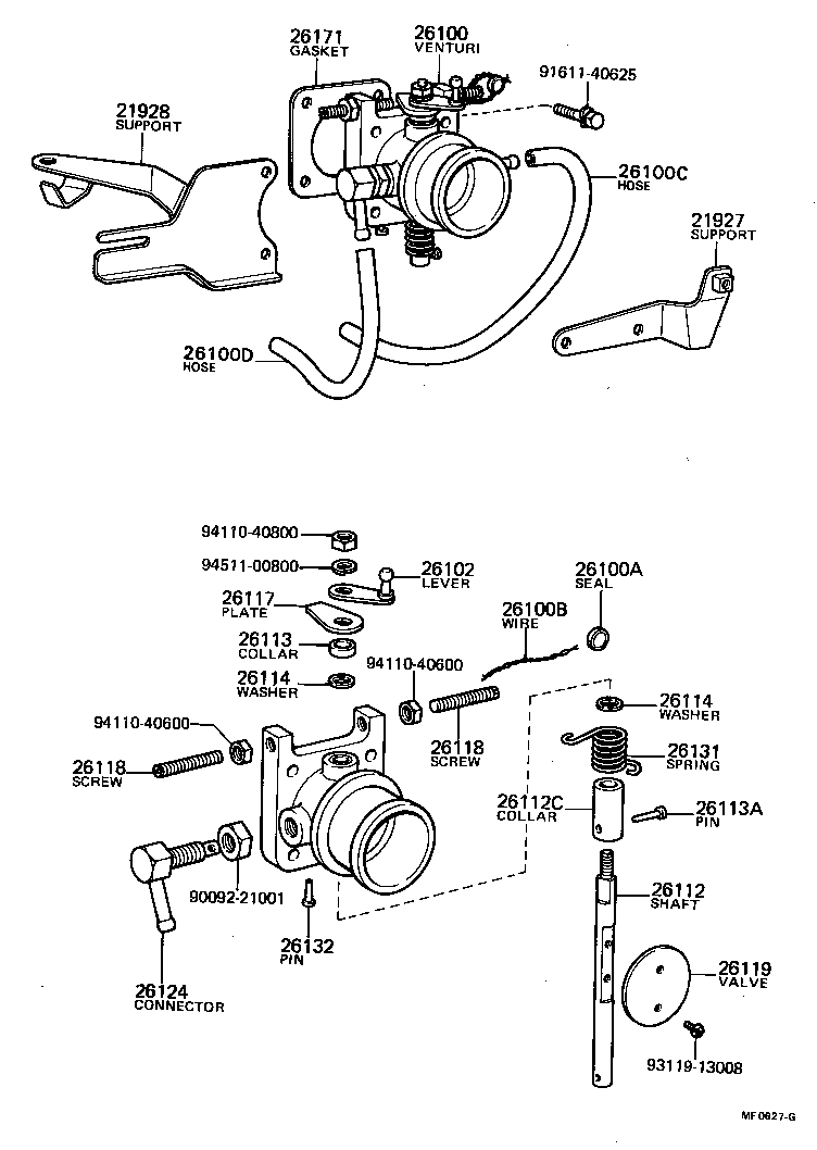 26102-56030 LEVER SUB-ASSY, THROTTLE SHAFT ADJUSTING product image