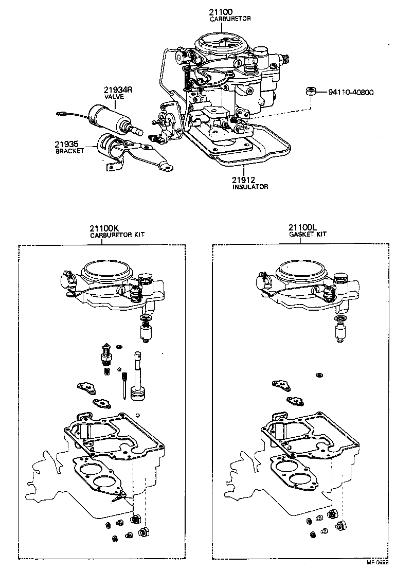 04211-31111 CARBURETOR KIT product image