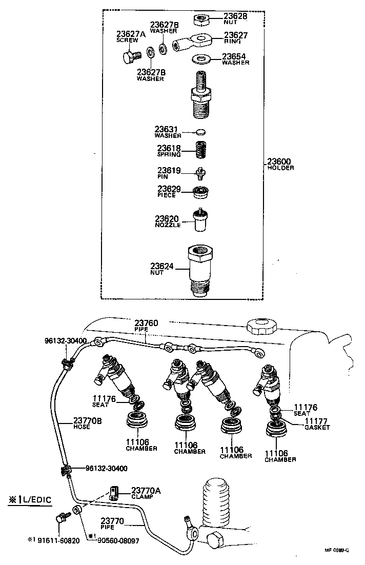 23600-48010 HOLDER & NOZZLE SET, NOZZLE product image