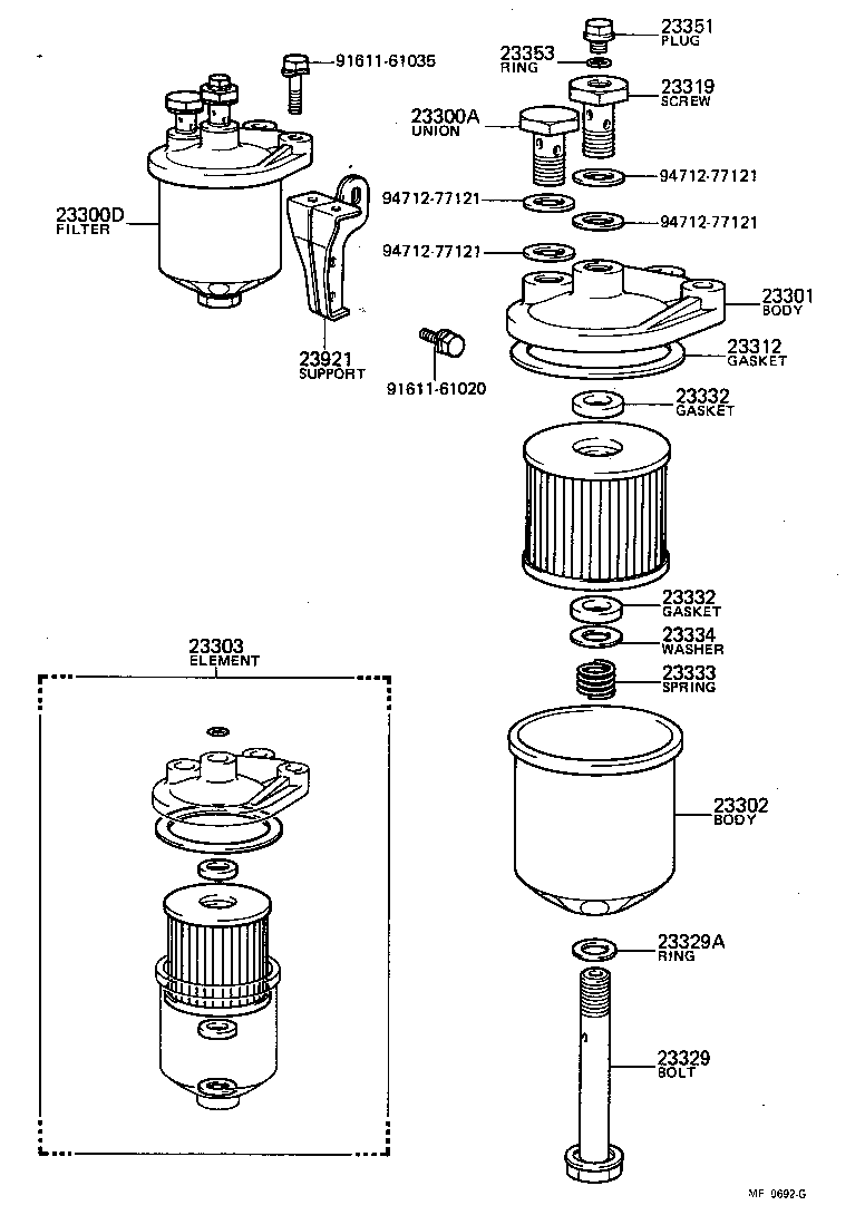 23030-23011 FILTER ASSY, FUEL product image