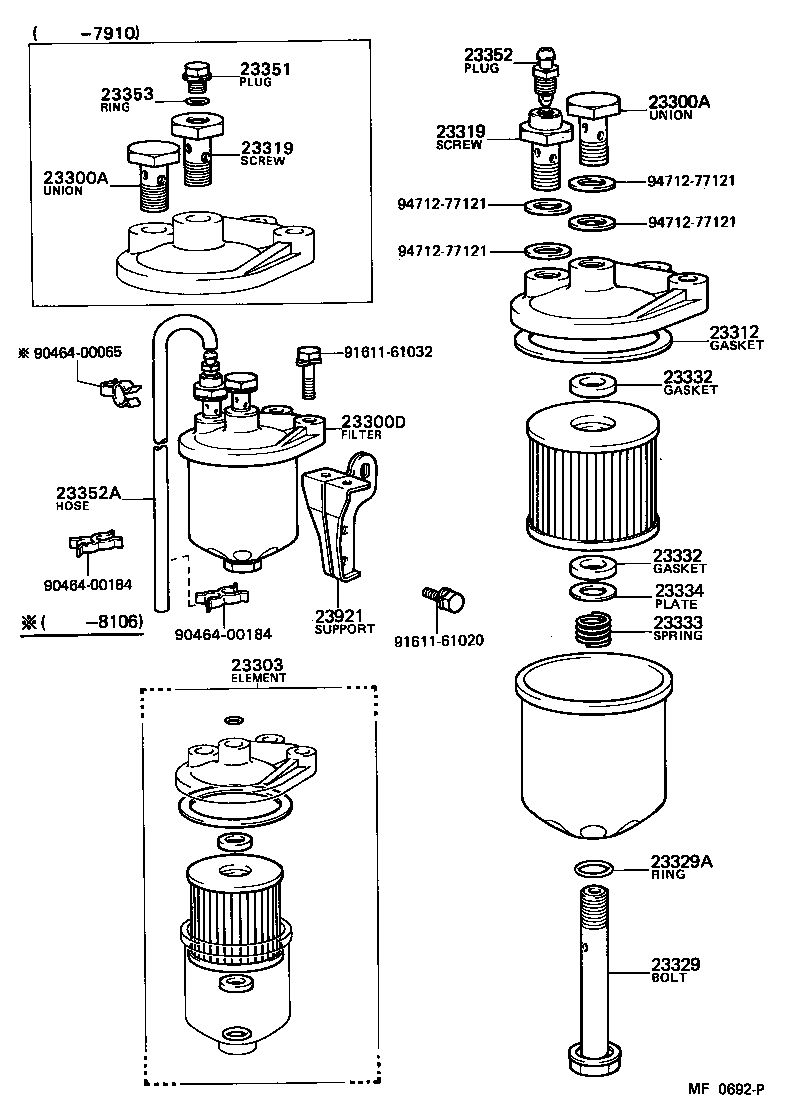 23263-48020 BRACKET, FEED PUMP FILTER product image