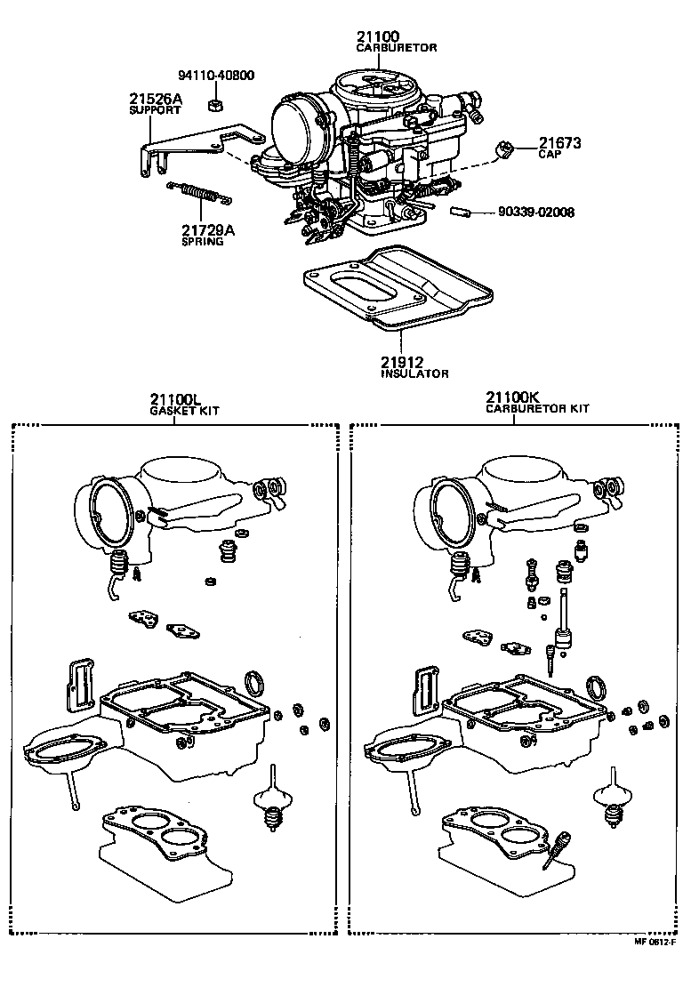 04211-44070 CARBURETOR KIT product image